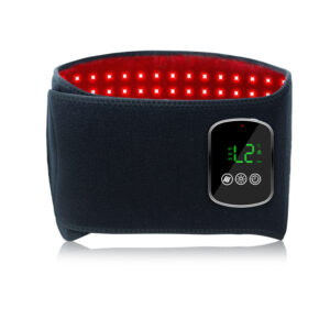 Black red light therapy belt with integrated controller