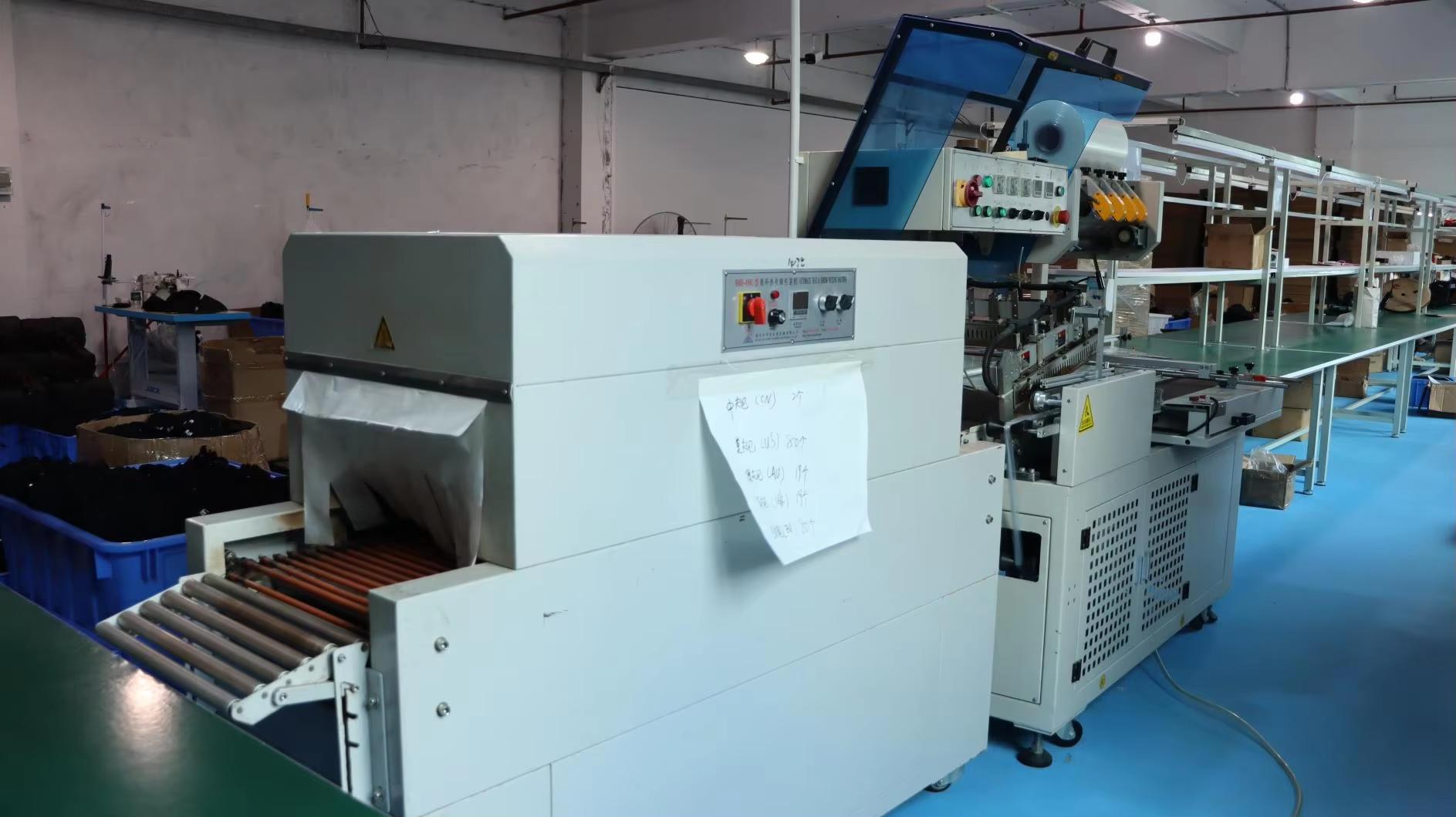 Packaging equipment in the factory workshop